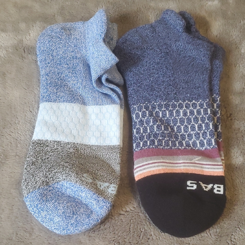 Bombas Blue and Black Athletic Socks
